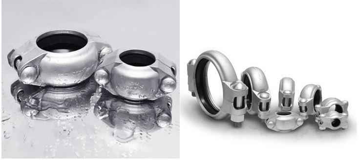 Flexible Type Stainless Steel Grooved Coupling Clamp Pipe Fitting