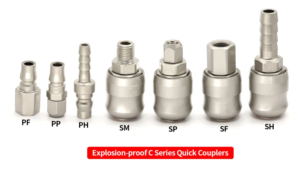 Sm Sf Sh Sp Pm PF pH PP Pneumatic Air Hose Fitting Japanese Explosion-Proof Type Quick Release Air Connector C Series Self-Locking Quick Coupler