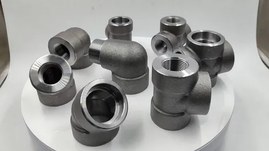 High Pressure Forged Black Carbon Steel ASTM A105 Pipe Fittings for Petrochemicals 