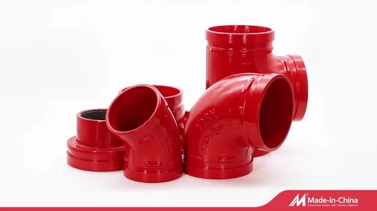 Sdsx Ductile Iron Grooved Pipe Fitting Elbow 90 Degree FM, UL 