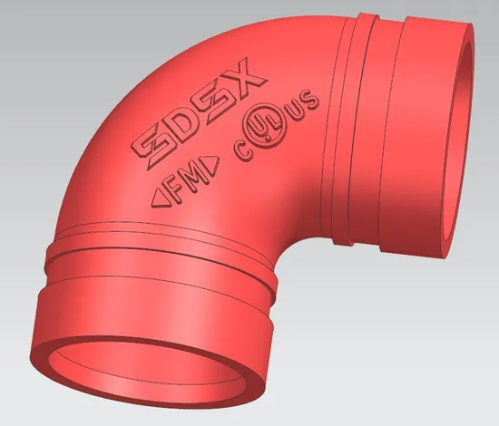 Sdsx Grooved Pipe Fittings Couplings 45 Elbow Standard FM, UL 